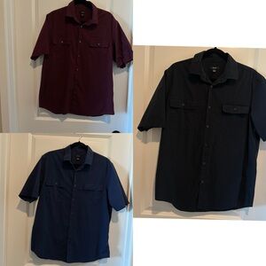 Bundle of 3 Alfani Mens Button Up Shirts button size Large